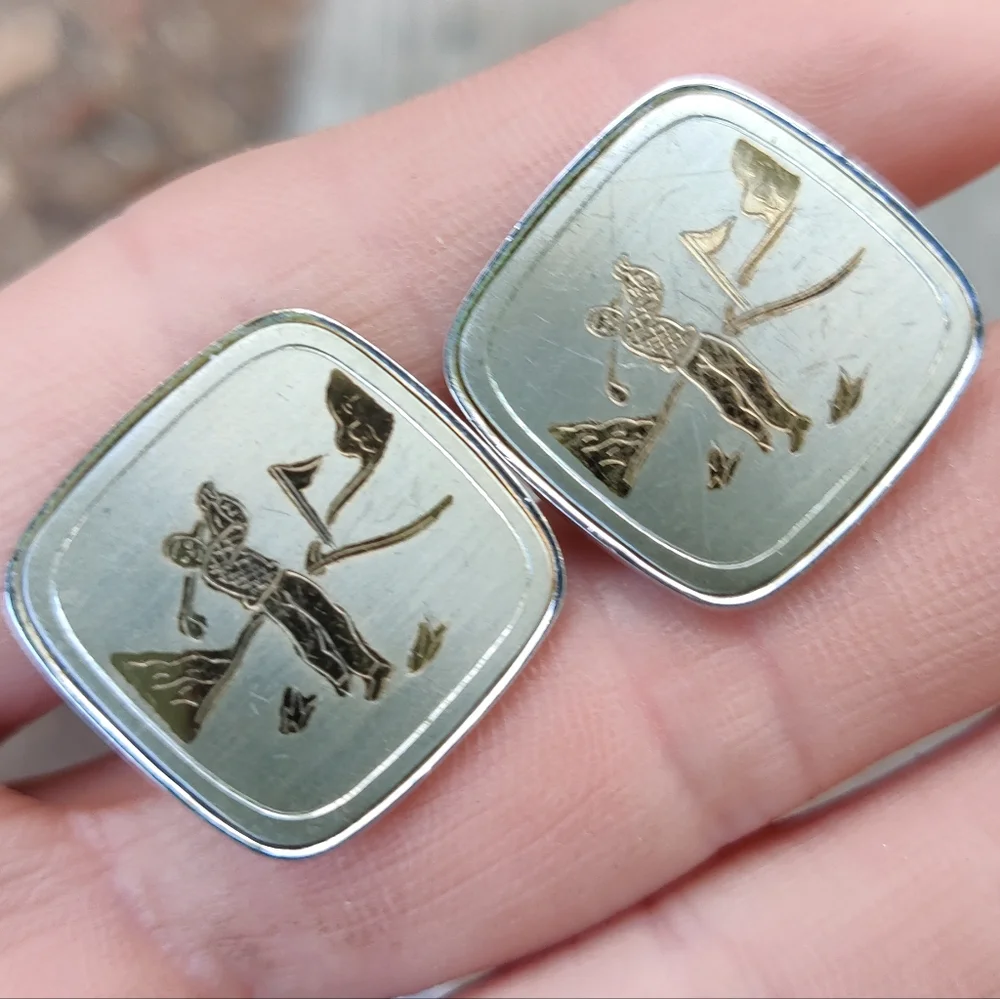 ⛳ Vintage golf cuff links